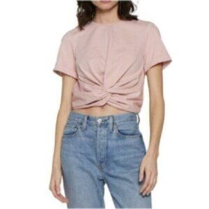 NWT Walter Baker Light Pink Twisted Front T-Shirt Large